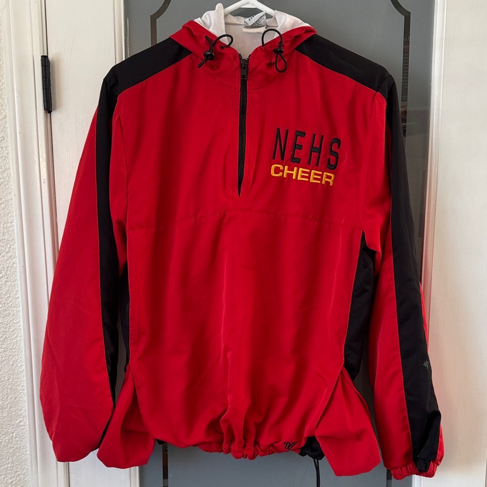 Red and Black NEHS Cheer Windbreaker